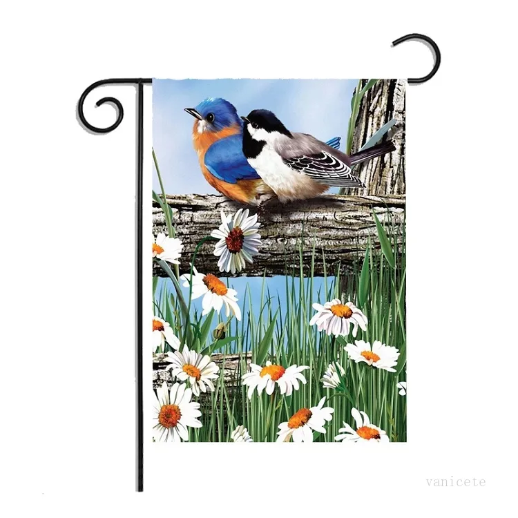 Printemps Jardin Drapeau Américain En Plein Air Jardin Animal Drapeau 30 * 45cm lin Bannière Drapeaux Articles De Fête 11style T2I51987