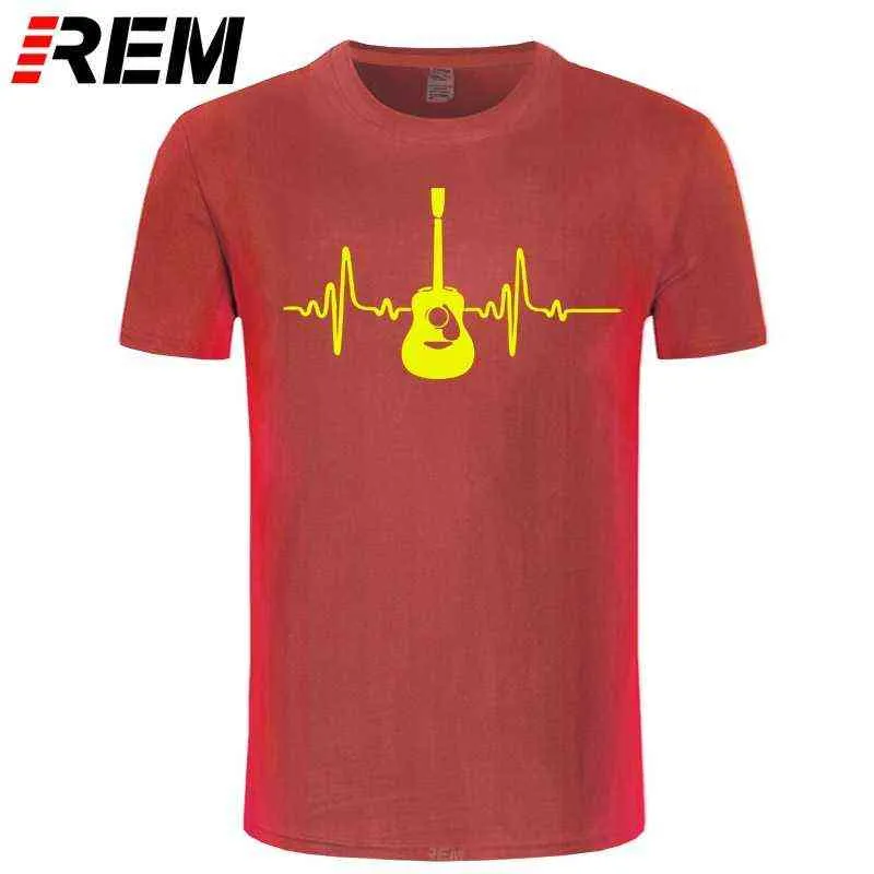 Gitarre T hemd Musik Mode Oansatz Casual T-shirt Homme 100% Baumwolle Atmungsaktiv Fitness Top Hip Hop T-Shirt Männer G1222