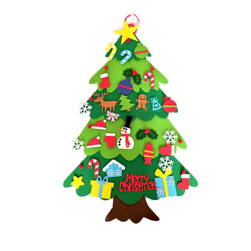 Décorations de Noël diy joyeux arbre ressentie à la maison Santa Claus