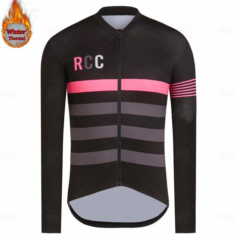 Rcc raphaing 2020 camisa de ciclismo manga longa dos homens inverno velo térmico maillot ciclismo mtb bicicleta camisa maillot ciclismo235j