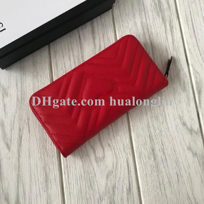 Women wallet purse genuine leather original box zipper fashion high quality whole discount2415