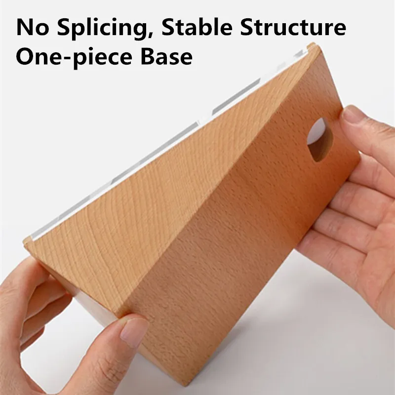 90 * 55mm Mini Wood Produts Prezzo Etichetta Carta Tag Supporto Espositore Cornice Inclinata Tavolo Supporto cartello in acrilico