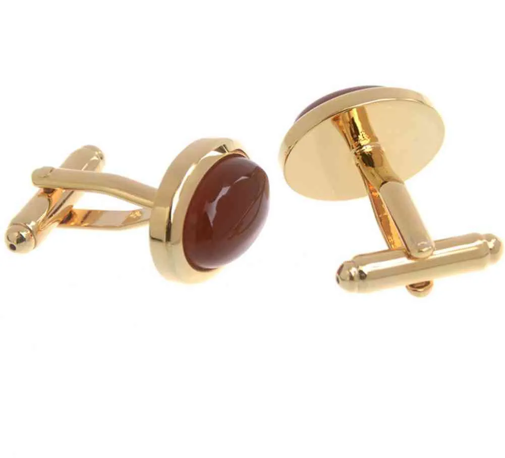 10 par / partia Vintage Duży Czerwony / Zielony Cat's Eye Cuff Links Retro Gold Oval Jewel Stone Cufflinks Męskie akcesoria biżuterii