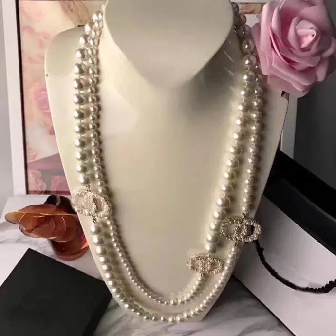 Necklace short pearl chain orbital necklaces clavicle chains pearlwith women's jewelry gift 02315W