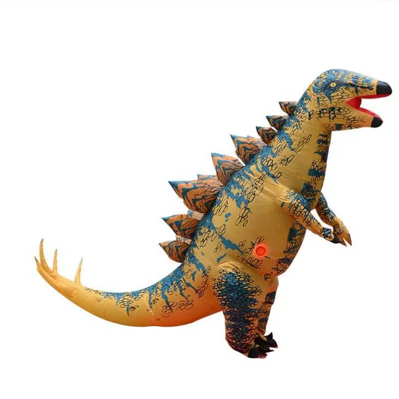 Halloween Supplies Party Costume Inflatable Dinosaur Blow Up Costumes Novelty Gag Toys Stage Party Prop for Kids Toddler Q0910