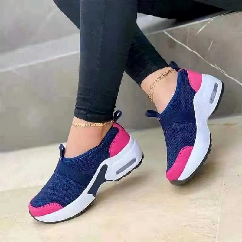 Nouvelles femmes baskets Wedge sport chaussures de Tennis femme vulcanisée chaussure plate-forme décontractée dames lumière Sneaker Zapatillas Mujer Y0907