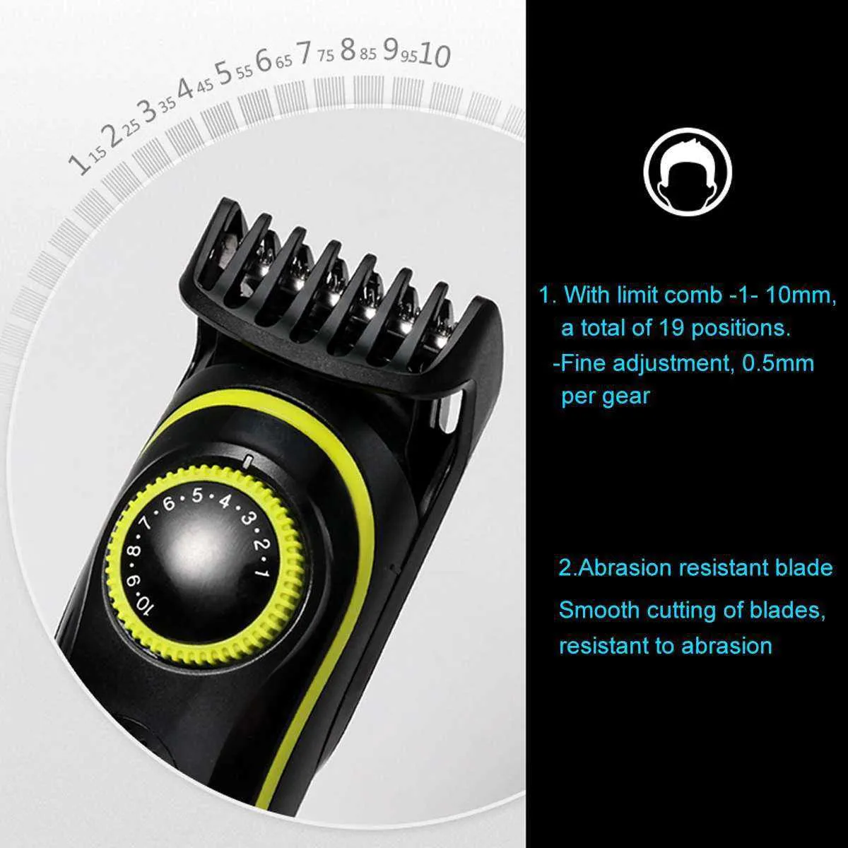 KEMEI ELÉTRICO SHAVER CORPO FACIAL MÁQUINA DE CABELO CLIPPER TRIMMER PARA HOMENS BARDA BARDE RAZOR DE AROMING NARE E TRIMER DE EAR P08179827106