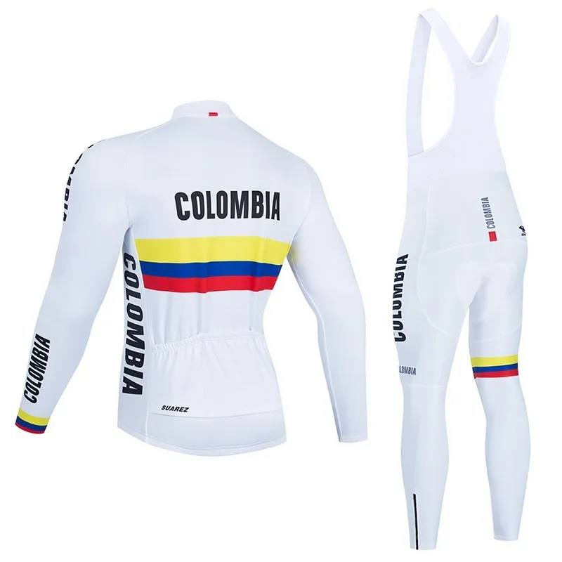 Pile termico invernale Colombia Abbigliamento da ciclismo MTB Uniforme Maglia da bici Ropa Ciclismo Abbigliamento da bicicletta Set lungo da uomo2491