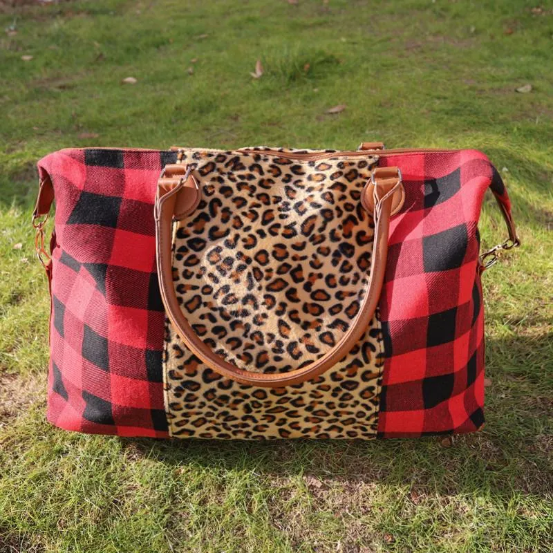 Duffel Bags Weekender Bag Сумка леопардовая корова Ковида Печата для женщин для женщин с большими возможностями.