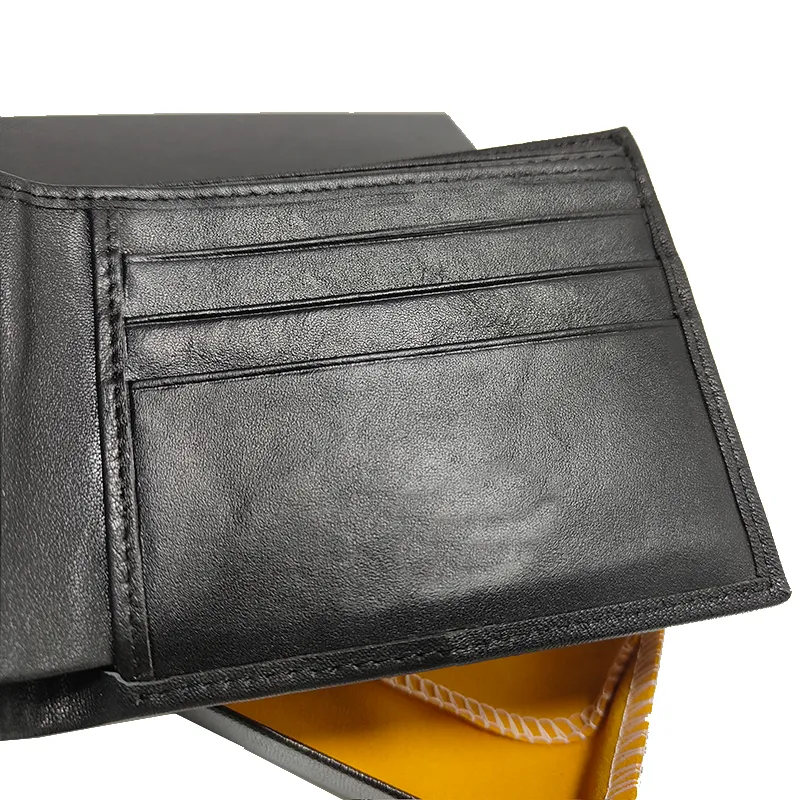 BOBAO Designer Mens Leather Wallet Card Holder Pocket Cash Clip Short Wallets Bag Coin Purse Fabric Folding Craft With Box Birthday Gif 257N