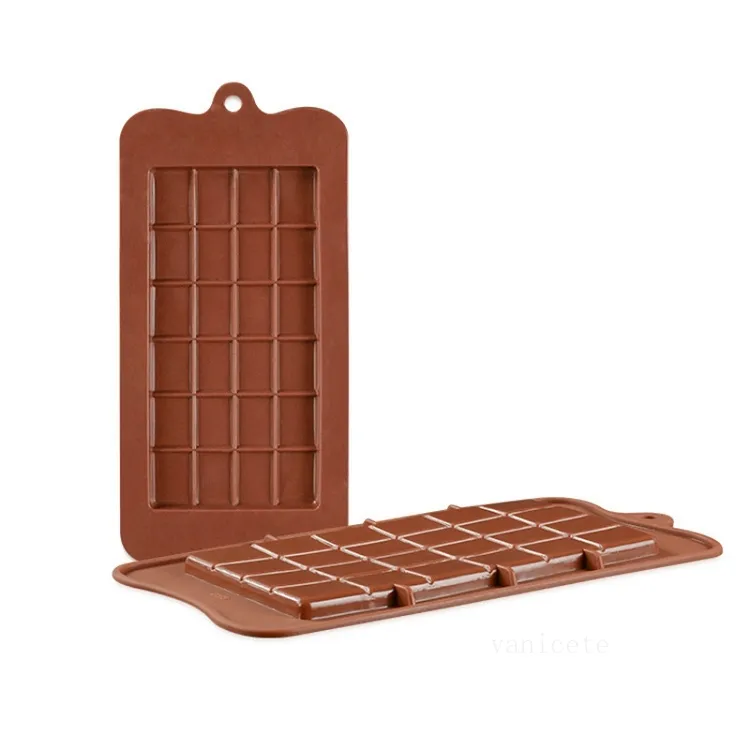 24 Grid Square Chocolate Formy Silikonowe Formy do Pieczenia Deserowe Block Bar Block Ice Cukier Cukierki Cukier Piec Mold T2i53258