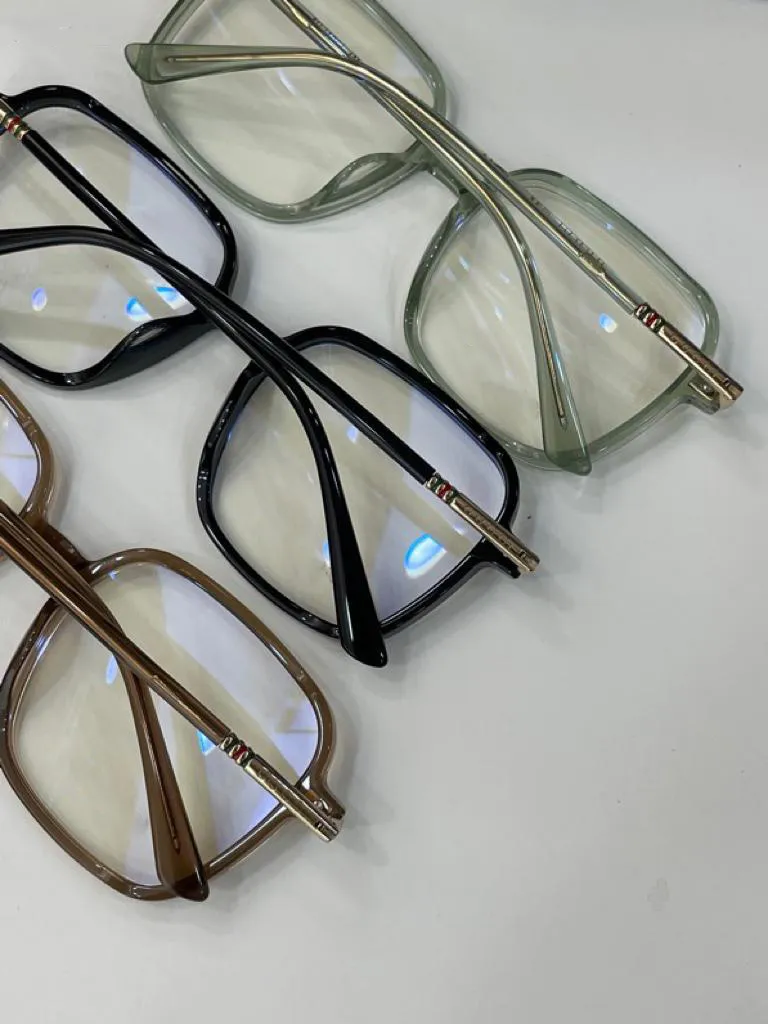 男性用の光学眼鏡レトロレトロ0829スタイルアンチブルーライトレンズプレート正方形のフルフレームBox278A
