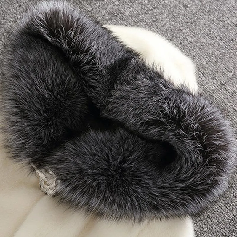 Nowy projektant M-12xl luksusowy imitacja luksusowa imitacja norki Zimowa faux futra płaszcza kurtki z kapturem w wysokości ponadprzeciętna żeńska samica ciepłe parki