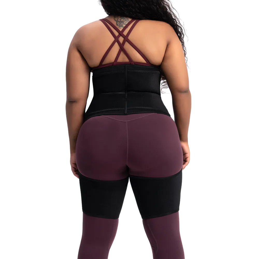 Kvinnor Body Shaper Neoprene Sweat Midjetränare Lårtrimmer Leg Shapers Fat Burning Hip Enhancer Lift Butt Lifter307f