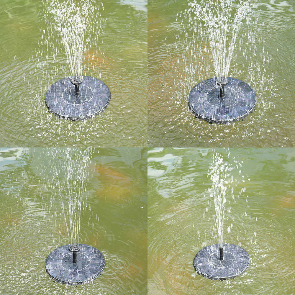 Garden decoration Solar Fountain Watering Power Pump Pool Pond Submersible Waterfall Floating Panel Water 210713