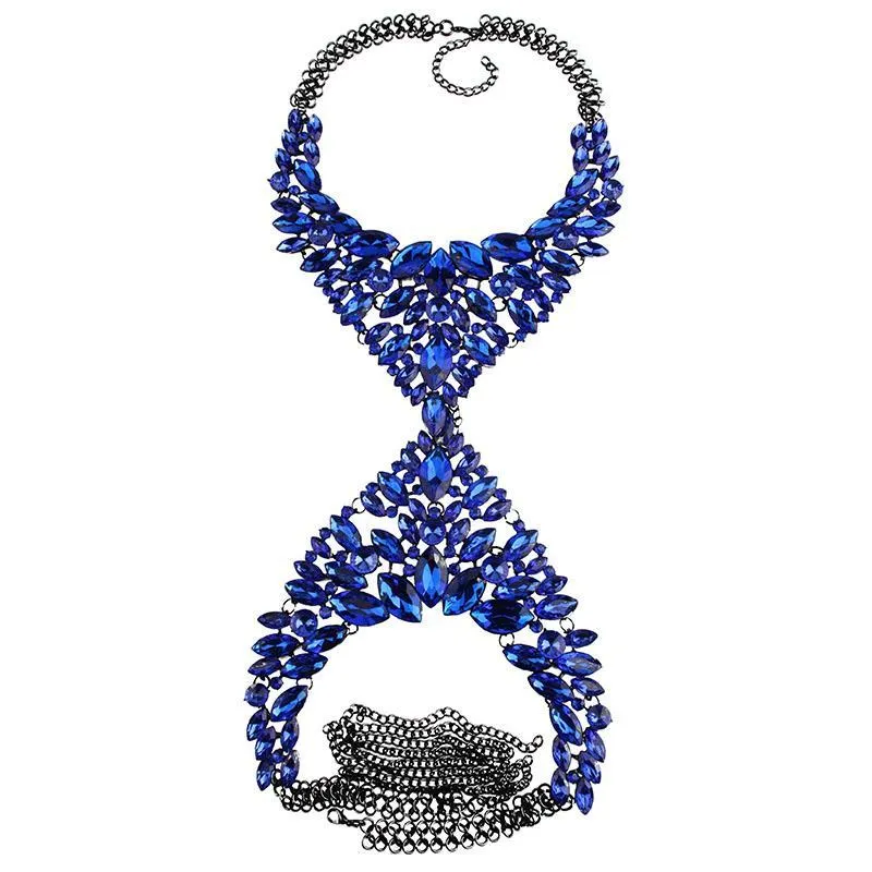 Vedawas, cadena larga para el cuerpo de verano, collar sexi hecho a mano de cristal grueso, Maxi collar llamativo con gemas de lujo para mujer Whole5779361