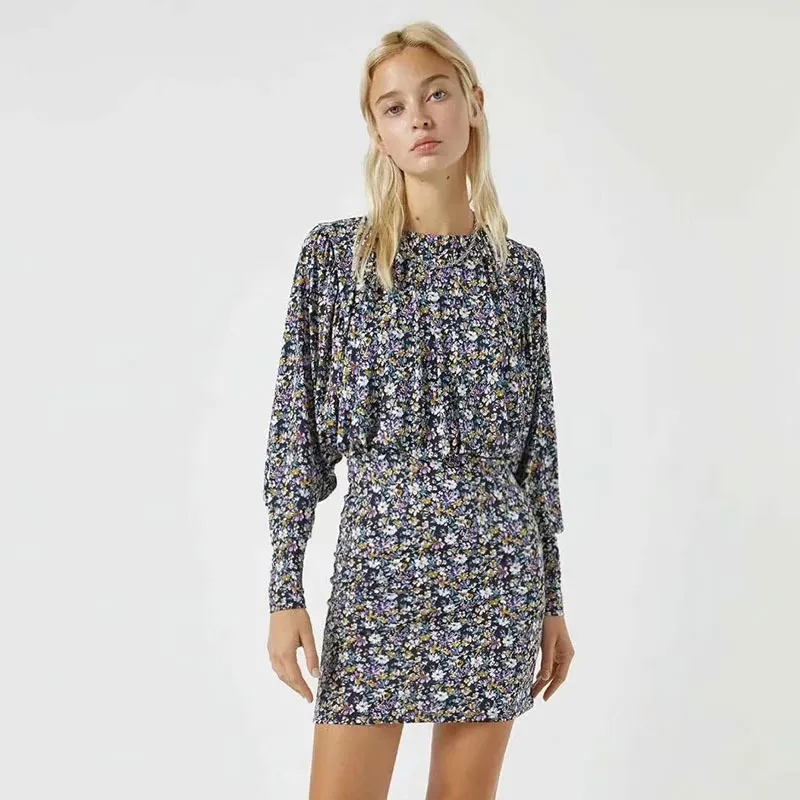 Compre Mujeres De Manga Larga Para Mujer Vestido Elegante Floral Impreso  Con Cremallera Con Cremallera Con Cremallera Lateral Fresca 210422 A 21,57  € Del Mu02 | Es.Dhgate.Com