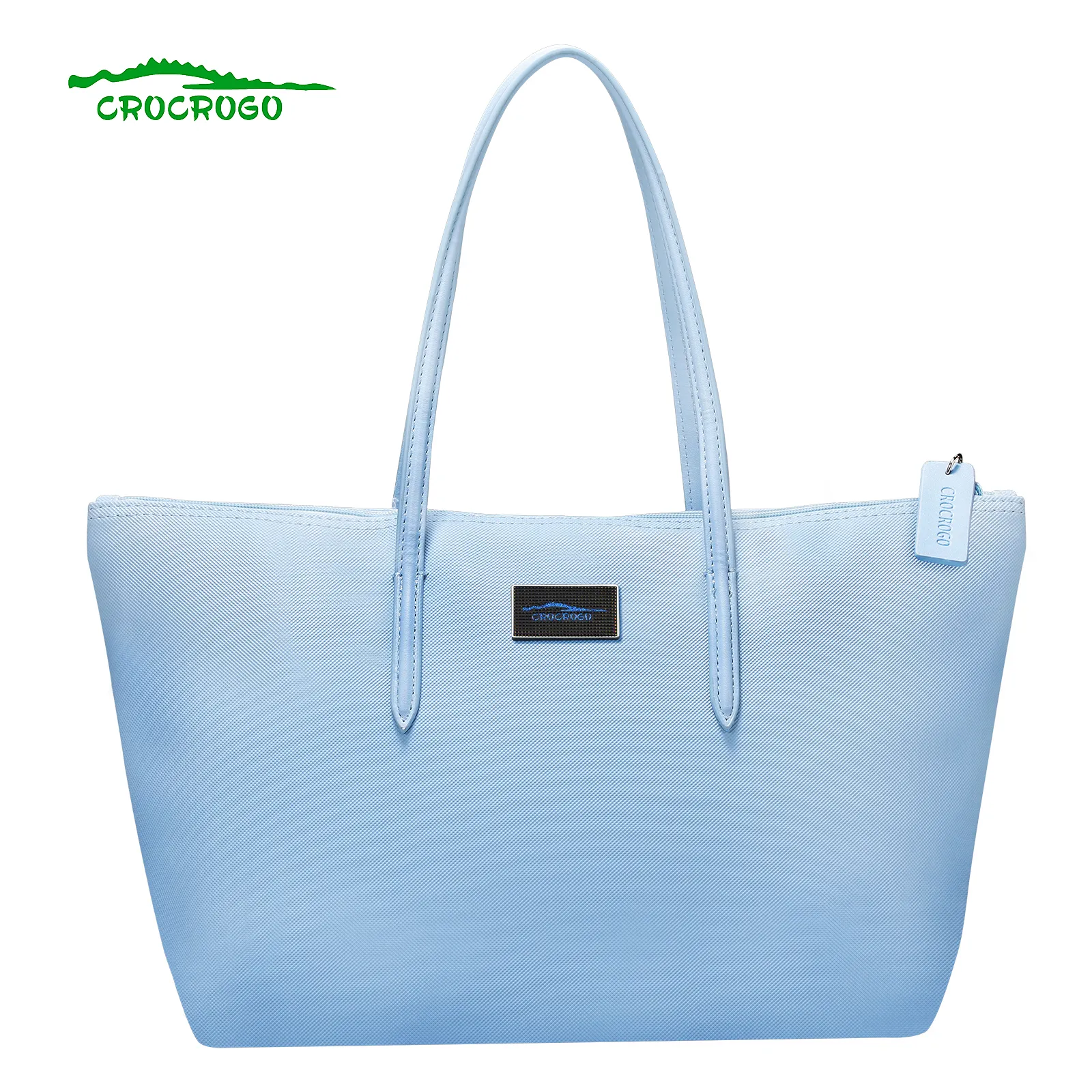 Ladies Crocrogo Crocodile Fashion Shoulder Hand PVC Leather Shopping Casual Travel Laptop Office Zipper Borse