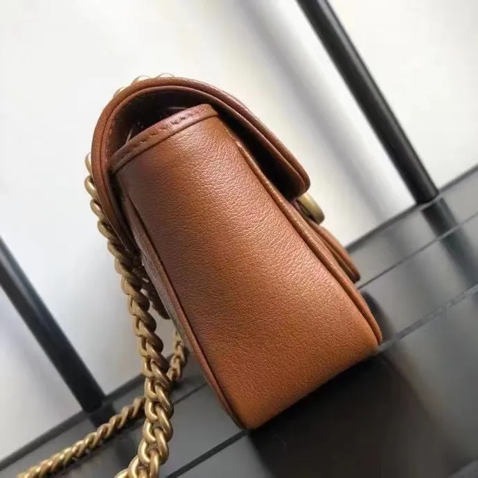 Dicky0750 portafoglio monospalla borsa a tracolla in pelle di vacchetta catena a forma di cuore moda presbiopia cena designer borsa in pelle di alta qualità3273