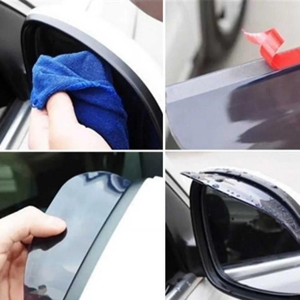 Car PVC Universal Accessories Rearview Mirror Rain Shade Rainproof Blades Car Back Mirror Eyebrow Rain Cover
