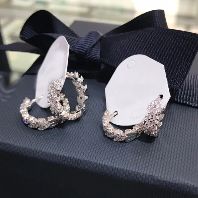 UMGODLY marque de luxe e coeur blanc oreilles de blé boucles d'oreilles Micro cubique zircone pierres pour femmes bijoux de mode