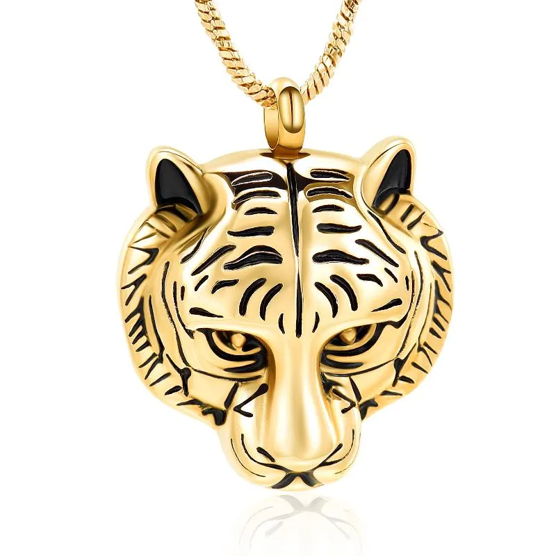 Ожерелья с подвеской XJ002, дизайн головы тигра, украшения для кремации домашних животных - мемориальная урна, медальон для пепла животных, Keepsake306t
