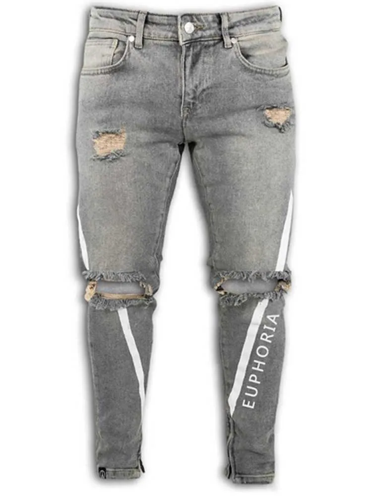 2021 jeans homens elásticos cintura skinny jeans homens esticar calças rasgadas rua streetwear homens jeans jeans rasgados jean listras x0621