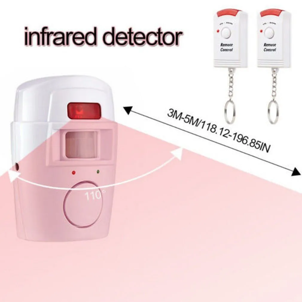 Home Security Alert Infrared Sensor Anti-theft Motion Detector Monitor Wireless 105dB Alarm system+2 remote control