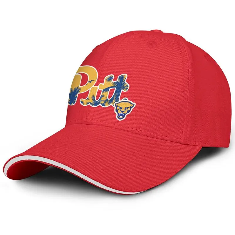 Unisex Pitt Panthers football Logo dorato Fashion Baseball Sandwich Hat Blank Unique Truck driver Cap Coconut tree wordmark Core S256w