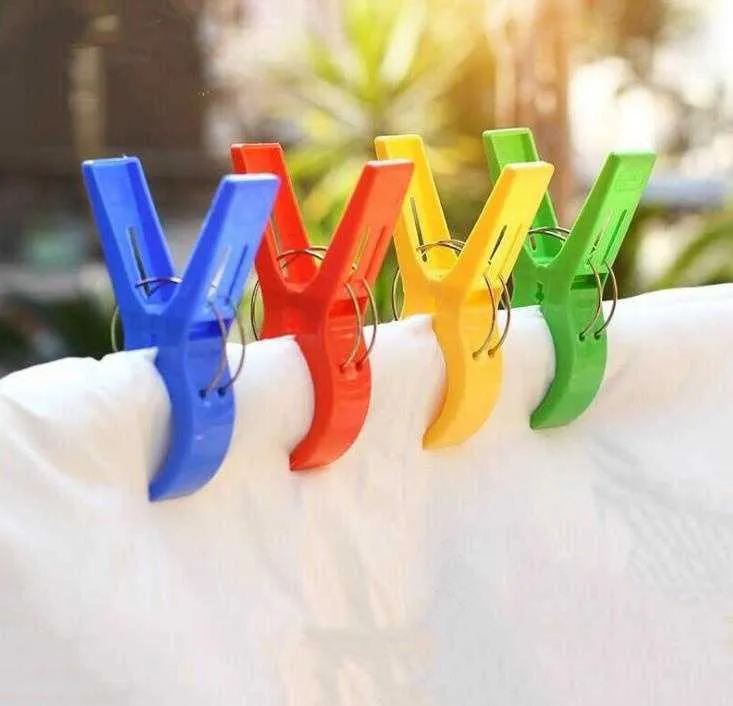 11.5 Cm Large Bright Colour Clothes Clip Plastic Beach Towel Pegs Clothespin Clips To Sunbed Multicolor