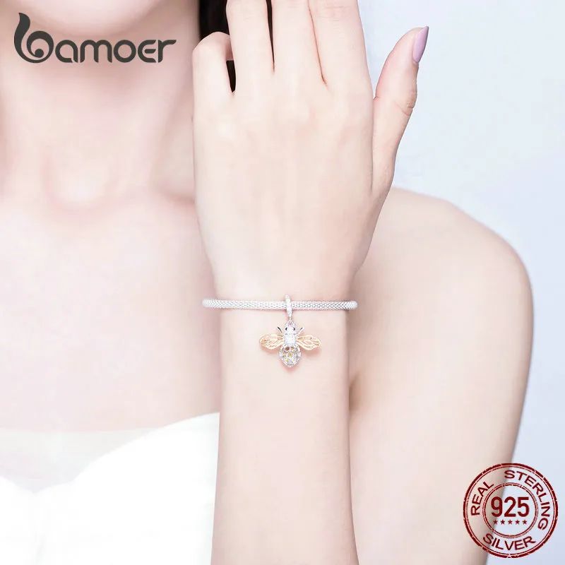 Original Design Queen Bee Pendant Charm Bracelet Sterling Silver 925 DIY Jewelry Bracelets for Women Luxury Brand SCB830 210512298p