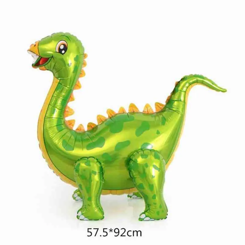dinosaure ballon guirlande arc kit avec 4d dinosaure feuille ballon vert ballons enfants jungle safari fête d'anniversaire décor 211216