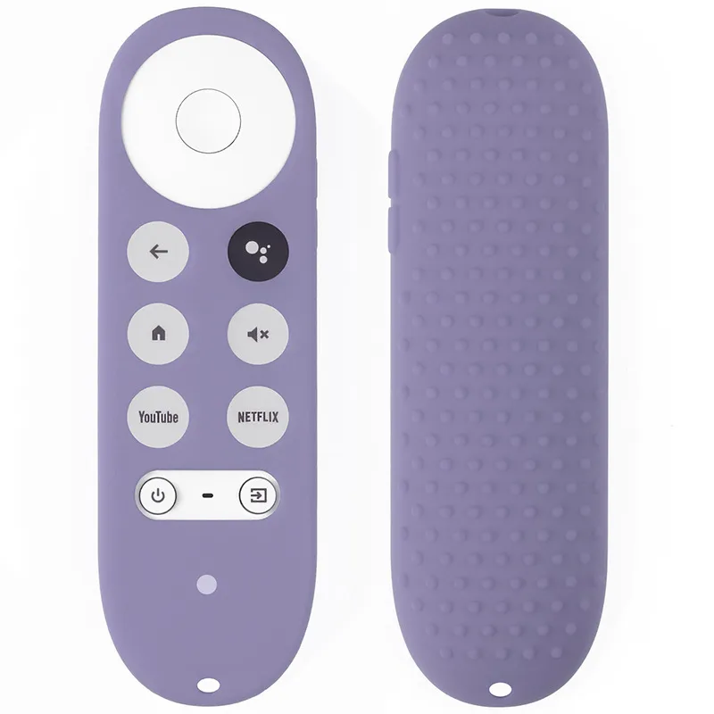 Coque en silicone pour Chromecast Google TV 2020 Voice Remote Housse de protection antichoc Anti-dérapant anti-poussière Manchon de contrôleur avec lanière