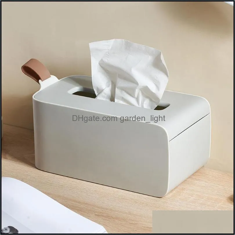 Tissue Boxes & Napkins Nordic Style Plastic Box Paper Towel Case Holder Car Home Table Decor Organizer Household Supplies Napkin