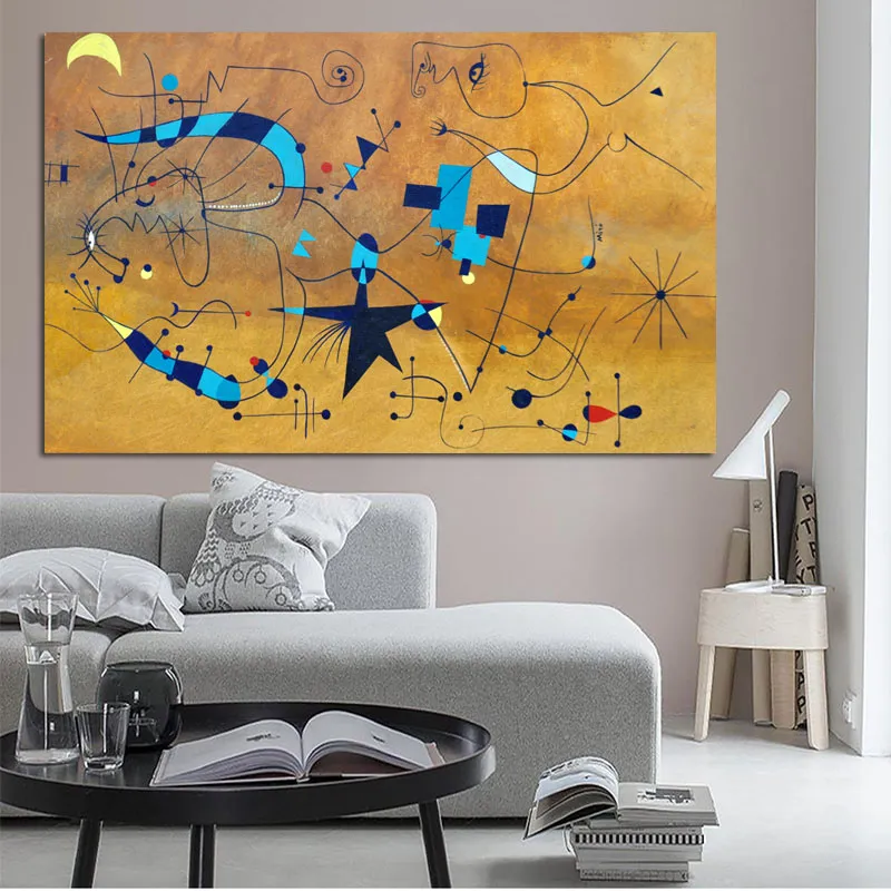 Abstract Art Modern Black Line Geometric Figure Painting Print On Canvas Wall Poster for Living Room Home Decor No Frame