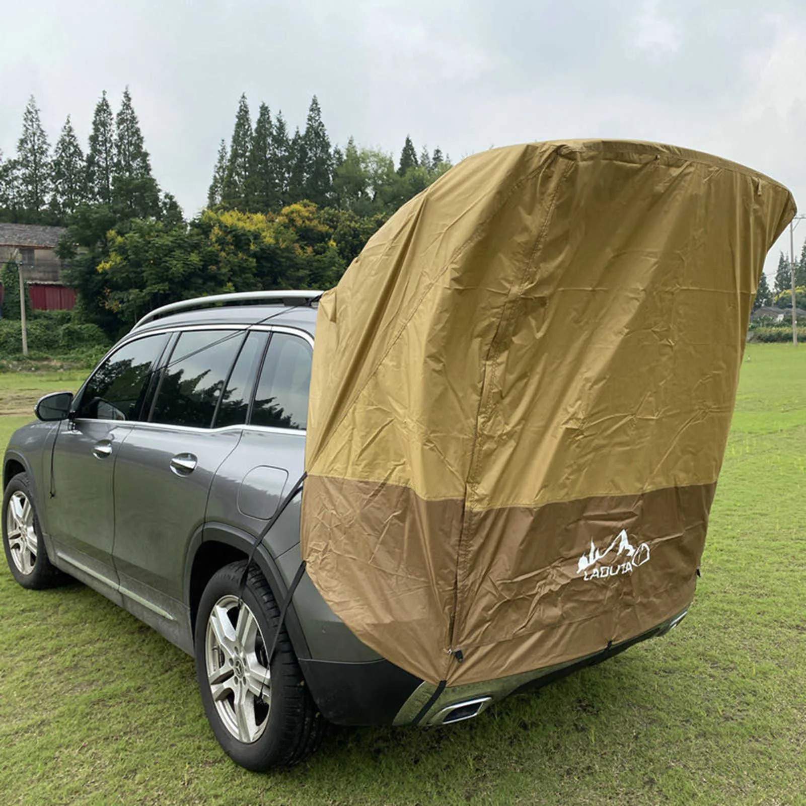 New Car Trunk Tent Sunshade Rainproof Waterproof Tear Resistant Durable Anti-UV Tent Side Awning For Self-driving Tour Barbecue Y0706
