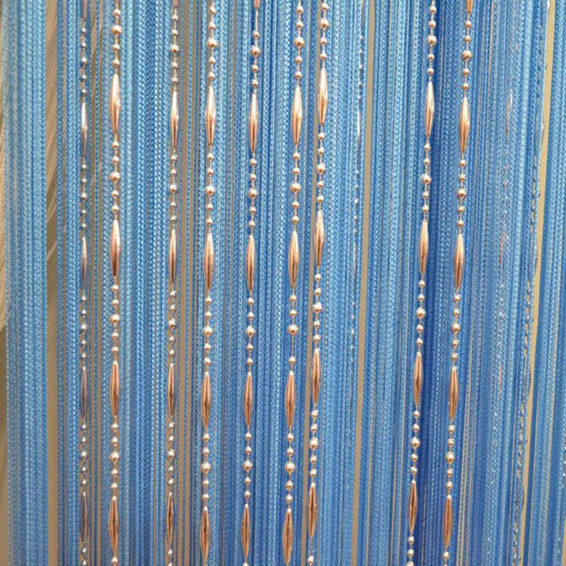 Cortina de linha de miçangas de 12 cores cortinas tingidas de fios modernos para casa sala de estar porta el café decoração de interiores cortina sólida 210913