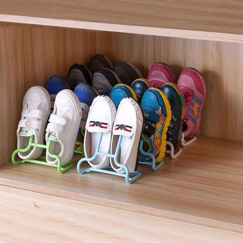 / Set Multi-Function Shelf Drying Rack Shoe Rack Stand Hanger Enfants Enfants Chaussures Hanging Storage Garde-robe Organisateur 210609