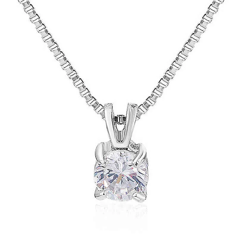 2020 nouvelle livraison directe colliers cristal zircone pendentifs colliers bijoux collier Colar de Plata mariage bijoux G1206