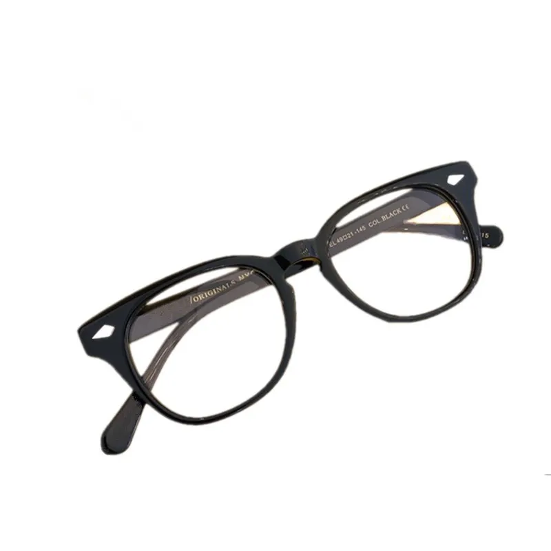 Hochwertiger Retrovintage-Unisex-Brillenrahmen, Tumme Plank, Vollrand, 4921145, klassischer Johny-Depp-Stil, für verschreibungspflichtiges Komplettset, Etui281N