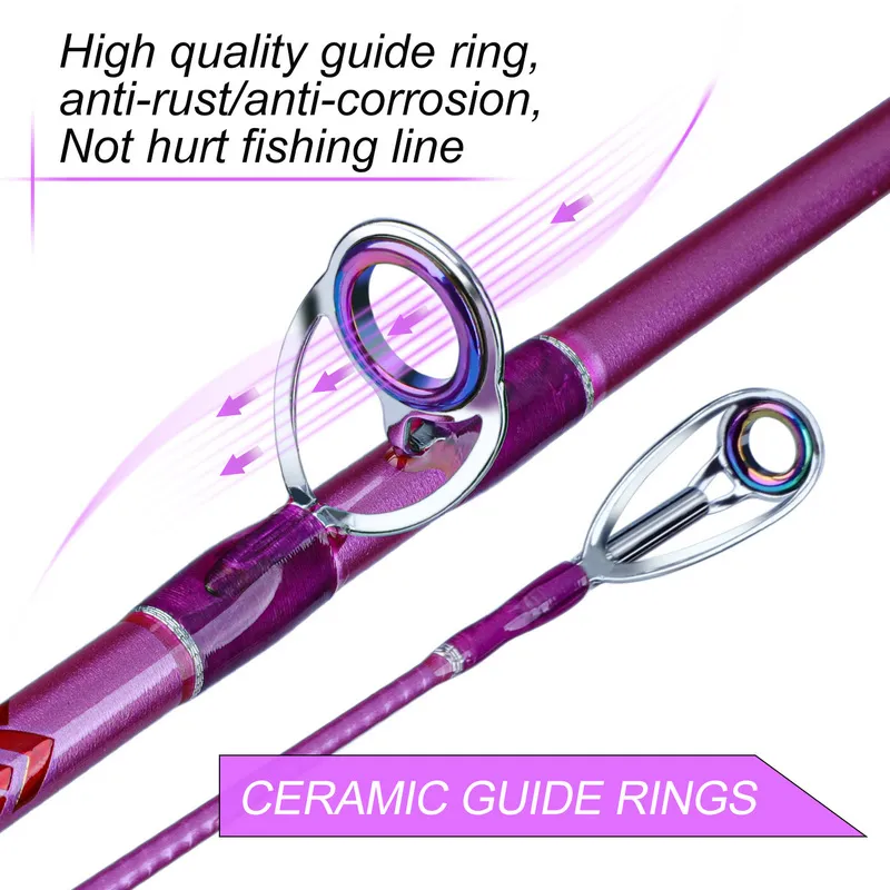 Sougayilang Casting Spinning Rods For Lure Fishing 21m 24m 4 Sections Carbon Fiber Ultra Light Pole Tackle 2202108177789