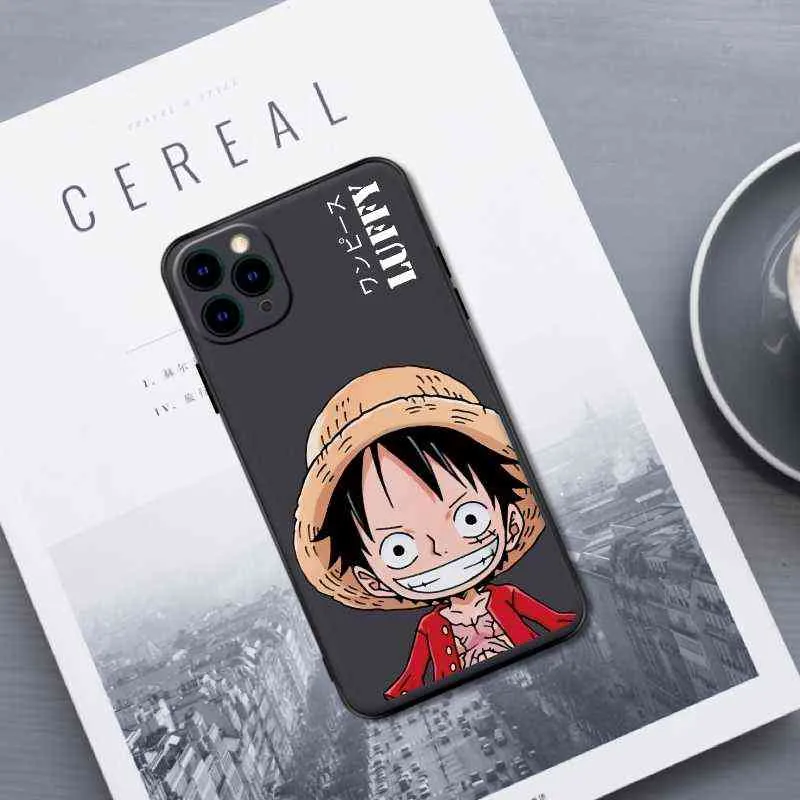 Japan Cartoons Anime Soft Case voor iPhone 13 11 12 Pro Max Mini 7 8 6 PLUS XR X XS SE Telefoonomslag Luffy Zoro Classic Fundas Capa H8281943