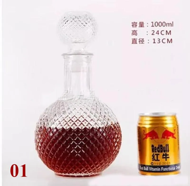 Bicchieri da vino 900ml Decanter bottiglie in vetro trasparente di alta qualità da 1000ml GLA-131277c