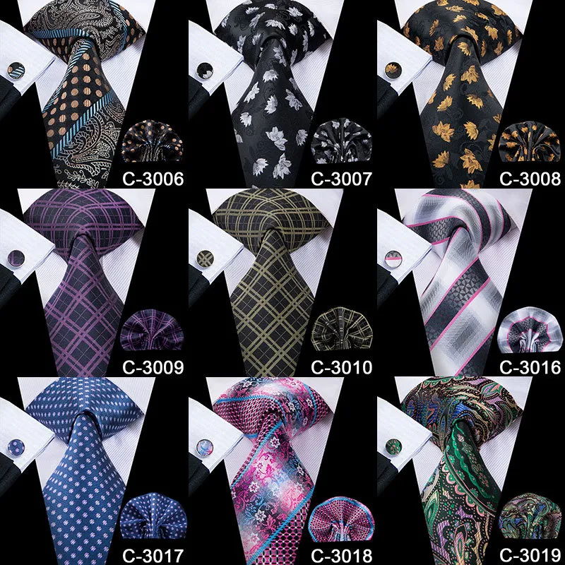20 Stile, Party, Hochzeit, klassisch, modisch, Einstecktuch, Krawatte, geblümt, für Herren, grau, gewebt, 8,5 cm, Seidenkrawatte, Taschentuch-Set