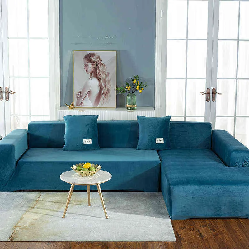 Бархатная ткань, подходит диван, кресло, любимое или шезлонг покупка двух отдельных чехлов, чтобы покрыть весь свой L-в форме дивана 211102