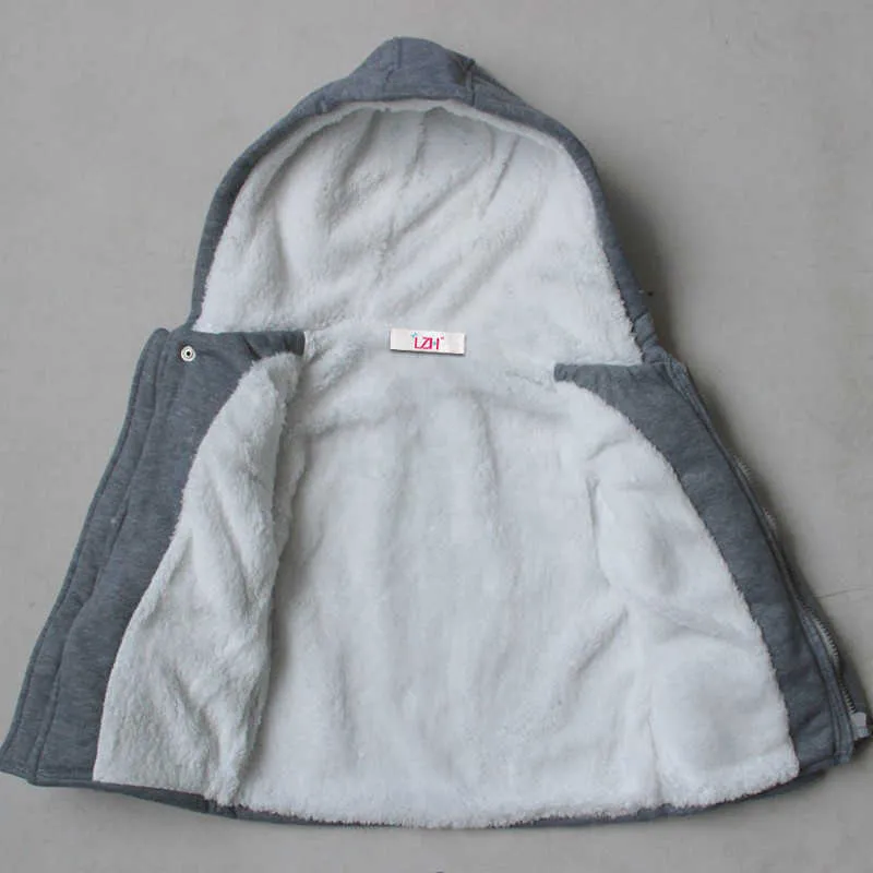 LZHの幼児の赤ちゃんジャケット秋冬のための子供のための子供の暖かいフード付きのアウターコート男の子生まれ服211011