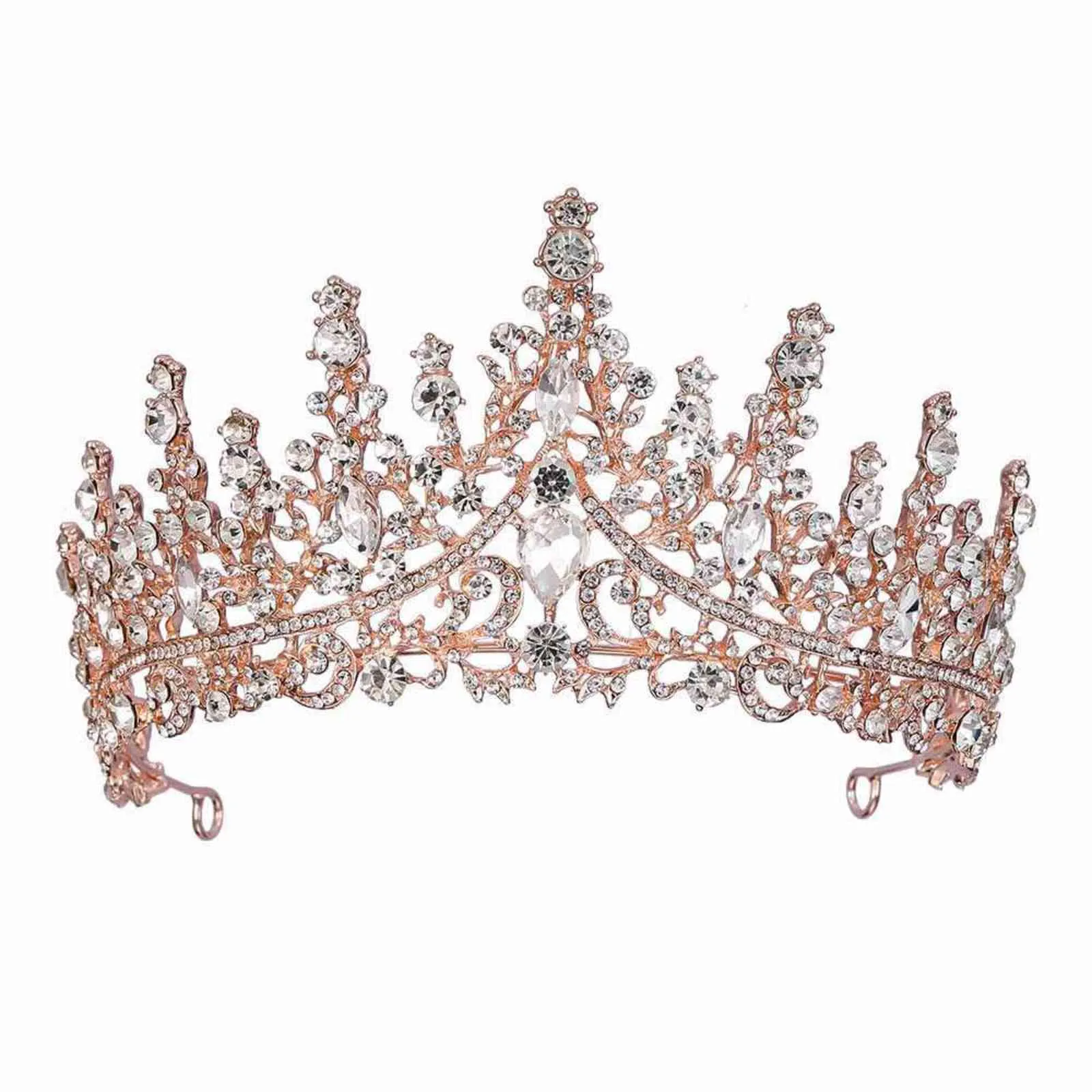 Biżuteria do włosów ślubnych Kmvexo Rose Gold panna młoda koronki księżniczka nakrycia urodzinowe opaska na głowę vintage mdle imprezowy Prezent 1126954439875631