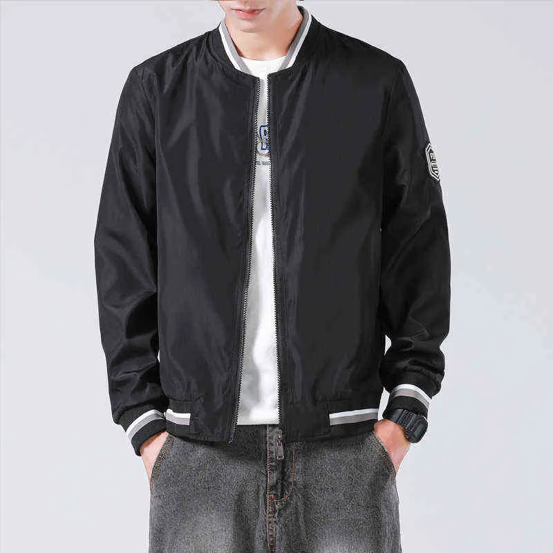 Mäns Windbreaker Bomber Jackor Pilot Militär Casual Baseball Coat Man Kläder Höst Slim Fit Jacket Män Outwear 4XL 211217