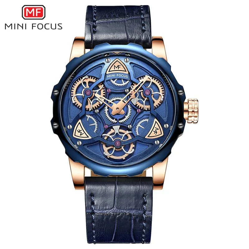 Wristwatches Montre Homme Classic Blue Leather Belt Men Watch Fine Strap Quartz Fashion Business Analog Clock Uhren Herren Waches 2878