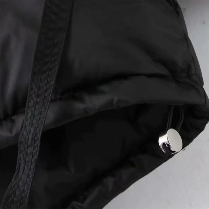 Dorywczo Kobiety Luźne Czarny Kapturem Zagęścić Płaszcz Moda Zimowe Damskie Damskie Ciepłe Zipper Odzież Odzieżowa Kobieta Chłodno Oversized Jacket 210515